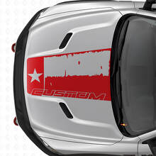 Autocollant en vinyle du capot drapeau du Texas usé pour Dodge Ram 2015–2017_4
