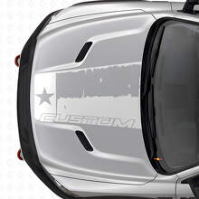 Autocollant en vinyle du capot drapeau du Texas usé pour Dodge Ram 2015–2017_5