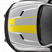 Autocollant en vinyle du capot drapeau du Texas usé pour Dodge Ram 2015–2017_6