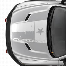 Autocollant vinyle personnalisé drapeau du Texas vieilli pour capot Dodge Ram 2015-2017_5