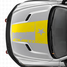 Autocollant vinyle personnalisé drapeau du Texas vieilli pour capot Dodge Ram 2015-2017_6