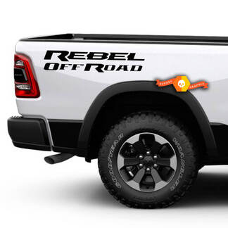 Dodge Ram Rebel Solid Logo Side Flare Truck Vinyl Decal Graphic Off Road Bed Pickup