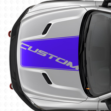 Autocollant vinyle noir mat pour capot central de camion Dodge Ram_2