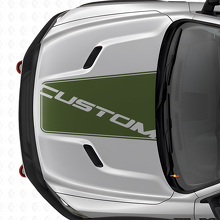 Autocollant vinyle noir mat pour capot central de camion Dodge Ram_3