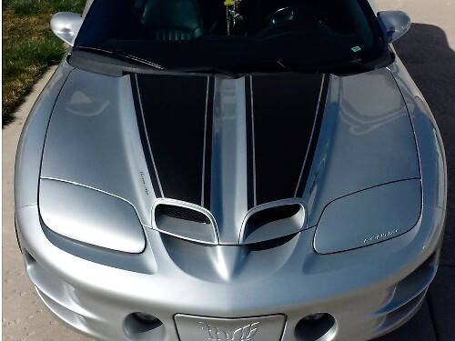 Kit de décalcomanies en vinyle pour becquet de toit avec bandes doubles pour Pontiac Firebird Trans Am 1998-2002