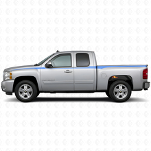Kit d'autocollants en vinyle à rayures latérales décorées pour Chevy Silverado 2006-2013_2