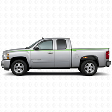 Kit d'autocollants en vinyle à rayures latérales décorées pour Chevy Silverado 2006-2013_3
