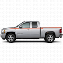 Kit d'autocollants en vinyle à rayures latérales décorées pour Chevy Silverado 2006-2013_4
