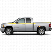 Kit d'autocollants en vinyle à rayures latérales décorées pour Chevy Silverado 2006-2013_5