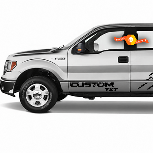 AUTOCOLLANT BANDE TXT PERSONNALISÉ Vinyle Décalque Porte pour Ford F-150 2017-2018