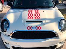 Autocollants en vinyle à rayures à damier pour Mini Cooper Clubman 2008-2013 2