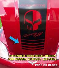 Autocollant en vinyle capot tête de mort Corvette Racing Jake pour Chevrolet Corvette C6_2