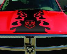 Autocollant vinyle capot flamme pour Dodge Ram 1500 2500 3500 Rebel_2