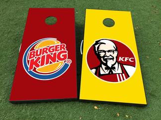 Burger King KFC Cornhole jeu de société autocollant vinyle s'enroule avec stratifié