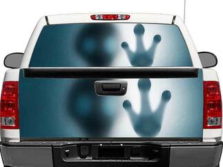 Alien main fenêtre arrière ou hayon autocollant autocollant camionnette SUV voiture