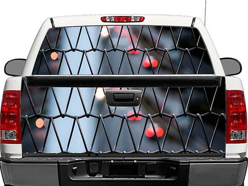 Autocollant en vinyle pour lunette arrière ou hayon City Fence pour camionnette SUV Voiture