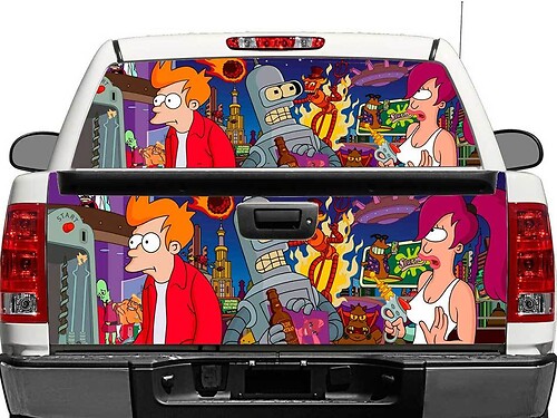 Autocollant vinyle pour hayon arrière Futurama pour camions