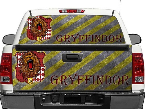 Gryffondor Harry Potter maison fenêtre arrière OU hayon autocollant autocollant camionnette SUV voiture
