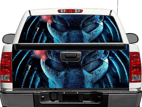 Autocollant en Vinyle pour Lunette Arrière ou Hayon de Pickup et SUV Predator