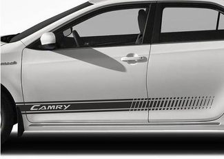 Kits graphiques et décalcomanies en vinyle pour bandes de porte de panneau inférieur Toyota Camry 2012 1017 - Camry Stripes