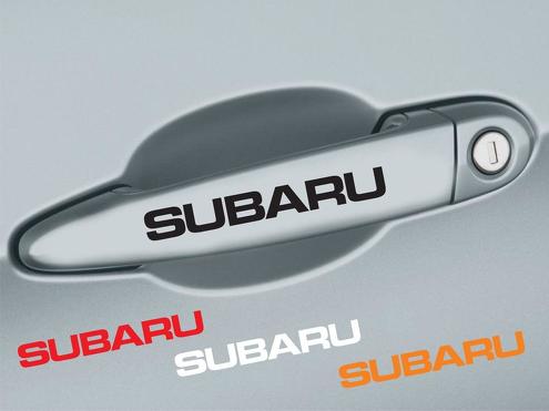 4 pièces SUBARU poignée porte autocollant autocollant emblème Logo Impreza Outback WRX STI
