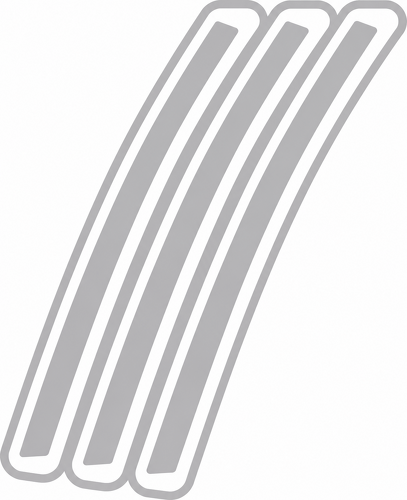 Faux Vent Triple Outline Bar Accent Pair Universel Autocollant vinyle pour Chevrolet Camaro 2014-2015