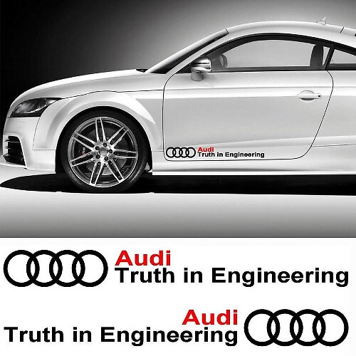 Vérité en Ingénierie & Autocollant Vinyle avec Logo Audi pour Porte Audi TT