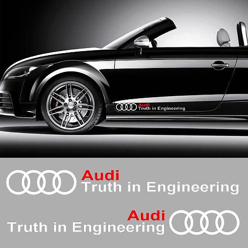 Vérité en ingénierie et autocollant vinyle logo Audi sur le côté pour Audi TT RS