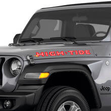 Autocollants en vinyle Lettrage High Tide pour le capot latéral de Jeep Wrangler_2