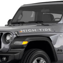 Autocollants en vinyle Lettrage High Tide pour le capot latéral de Jeep Wrangler_3