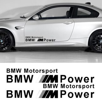 Bmw M Power Motor Sports Autocollant Autocollant Nouveau

