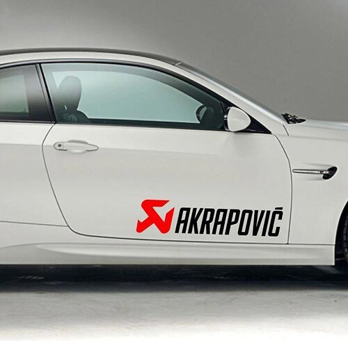 Autocollant Vinyle Lettrage Akrapovic Porte Latérale