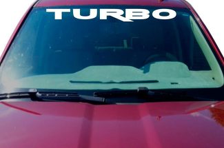 TURBO pare-brise autocollant décalcomanie graphique lettrage coupe voiture camion chargé chargeur