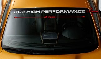 302 HAUTE PERFORMANCE FORD Premium Pare-Brise Bannière Vinyle Autocollant Autocollant