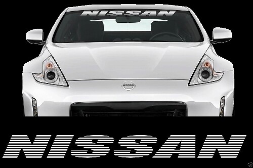 Autocollant en vinyle de bandeau pare-brise style stroboscope Nissan pour voitures Nissan