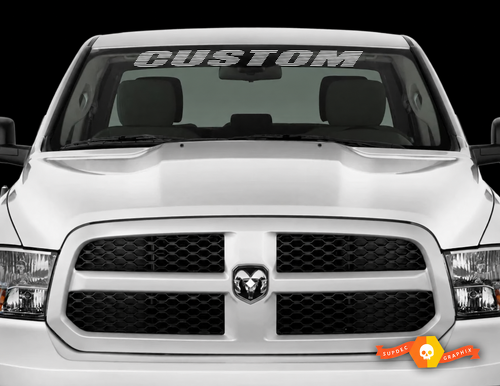 Autocollant vinyle pour pare-brise à bannières segmentées PERSONNALISÉ pour Dodge Charger