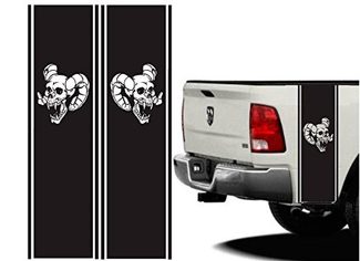 Lit de camion ou bande de voiture pour Dodge Hemi turbo Ram autocollant décalque crâne autocollant wrap