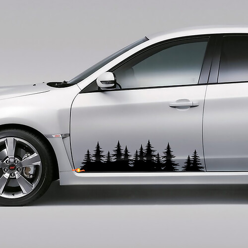 Suba personnalisé arbre forêt vinyle autocollant autocollant graphique WRX STI Forester