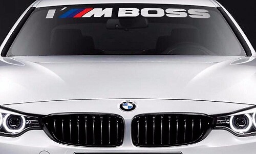I M Boss Bannière Pare-brise Autocollant Vinyle pour BMW