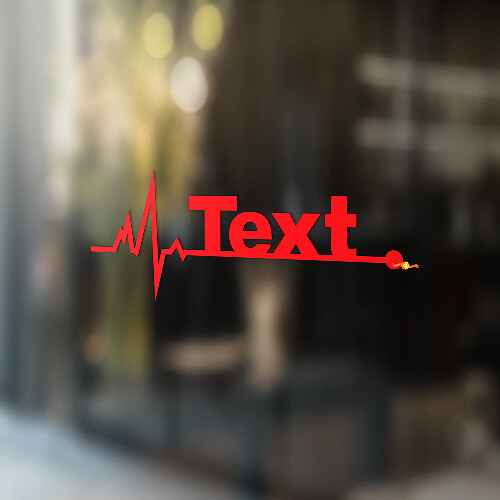 Autocollants en vinyle lettrage style fréquence cardiaque pour fenêtre Jeep Wrangler