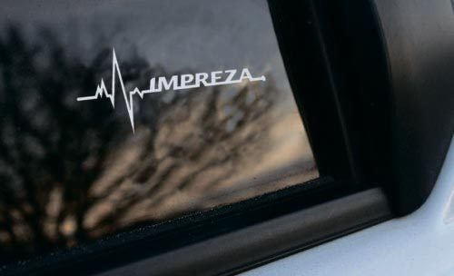 Autocollant vinyle pour vitre Heartbeat Impreza pour Subaru