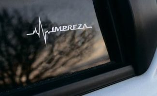 Subaru Impreza est dans mon graphique de décalcomanies d'autocollant de fenêtre de sang