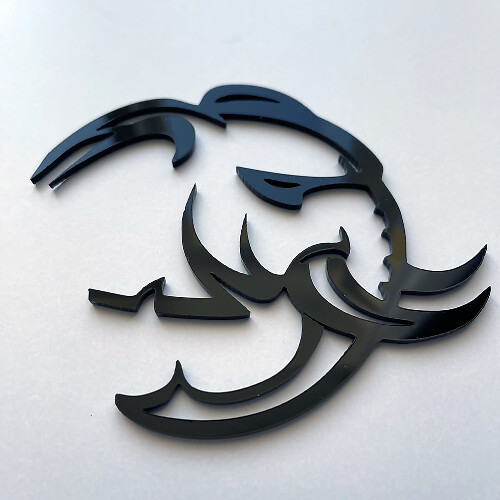 Insigne de garde-boue noir en relief en 3D HellElephant Demon
