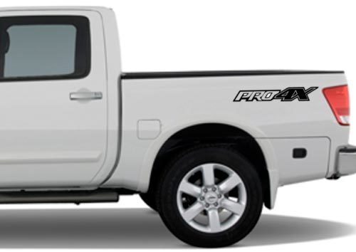 Autocollants vinyle de style hors route PRO-4X pour les côtés de benne de camions Nissan
