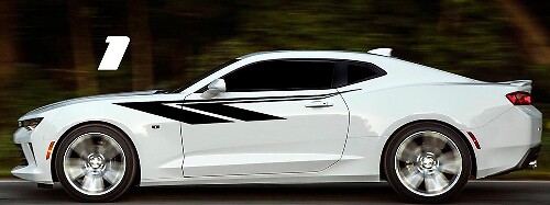 Autocollant Vinyle Personnalisé Bande Latérale Tribale pour Chevrolet Camaro