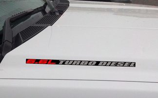 6.6L TURBO DIESEL Autocollant en vinyle pour capot : Duramax Chevrolet GMC Sierra (bloc)