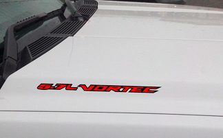 Autocollant en vinyle pour capot VORTEC de 5,7 L : Chevrolet Silverado GMC Sierra (contourné)