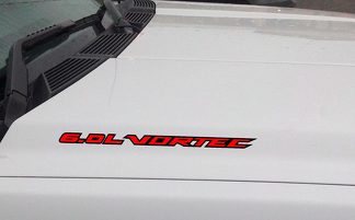 Autocollant en vinyle pour capot VORTEC 6,0 L : Chevrolet Silverado GMC Sierra (contourné)