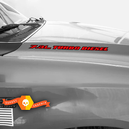 Ensemble d'autocollants en vinyle pour capot 7,3L Turbo Diesel pour Musclecar Power Stroke