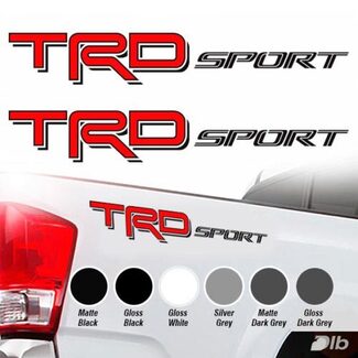 Toyota TRD Sport 2016 2017 Tacoma Tundra Camion Autocollant Vinyle 2 Autocollants Autocollant Rouge